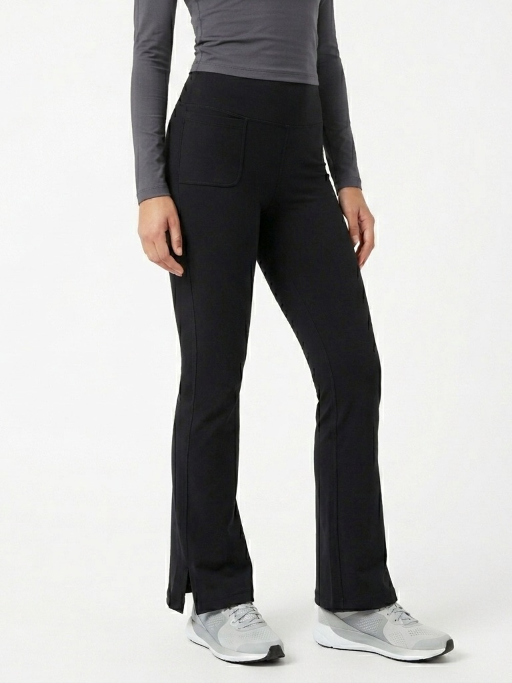 American Giant No-BS Kick Flare Pants Pull On Ponte Black Size 6